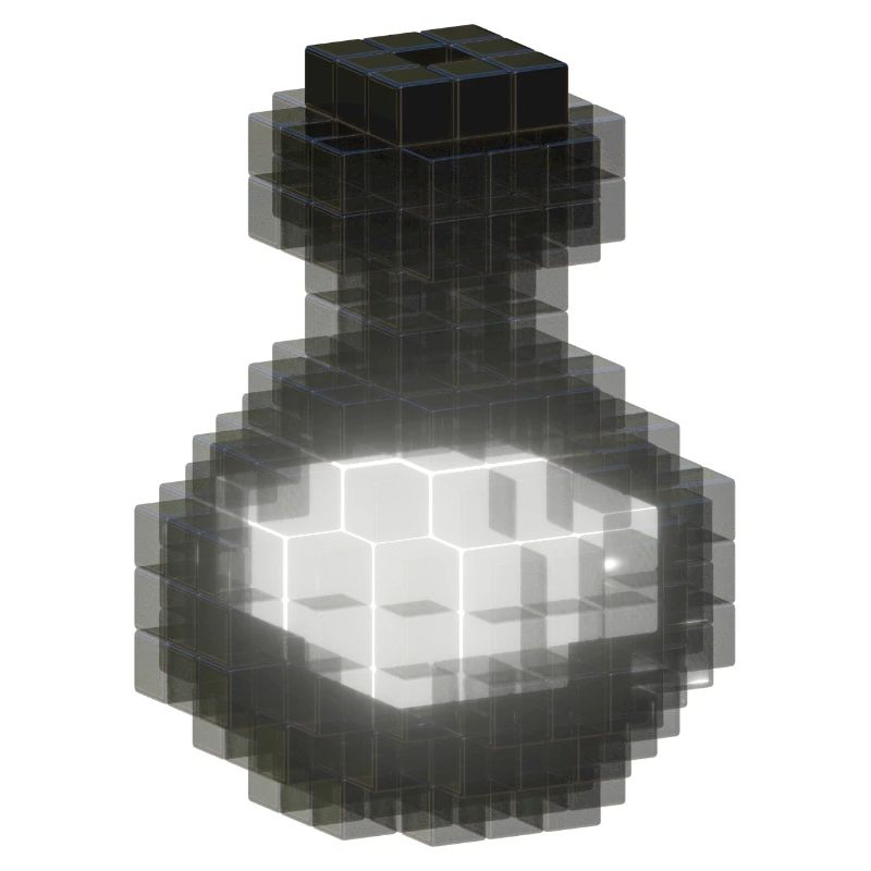 Black Gothic Crystal Bottle - Magic White Potion