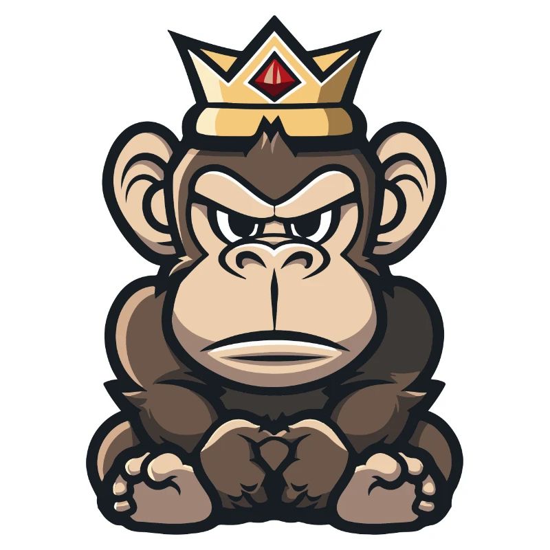 Affe Comic Krone
