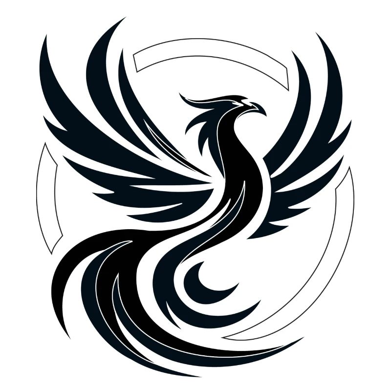 Phoenix noir et blanc