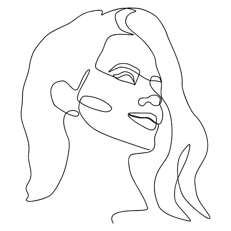 Frau Line Art