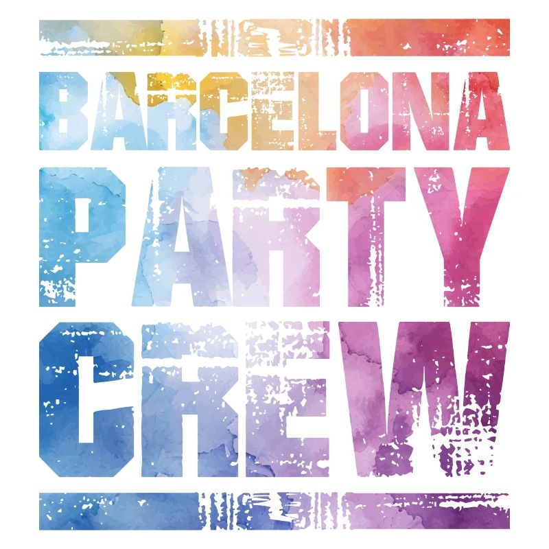Équipe de fête de Barcelone colorée