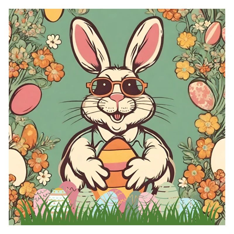 Easter Bunny Retro Sunglasses Easter Easter Eggs Cool