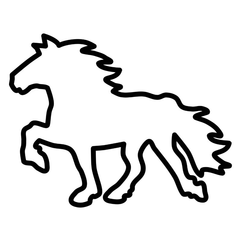 Islandpferd Kontur (schwarz)