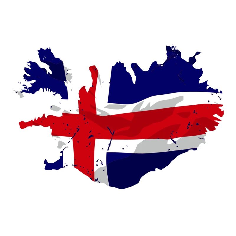 Iceland Flag Map