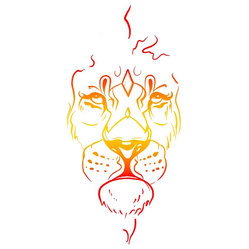 Sketch Löwe Flammen