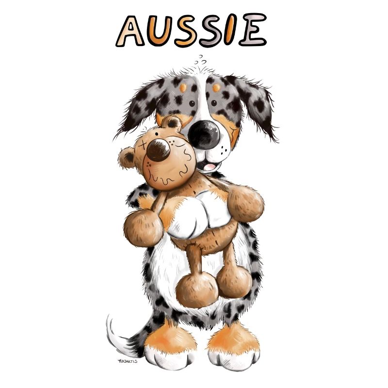 Aussie mit Teddy