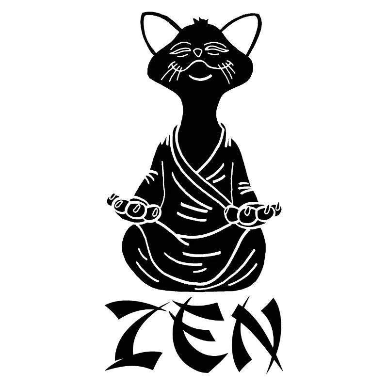 Zen Schwarze Katze
