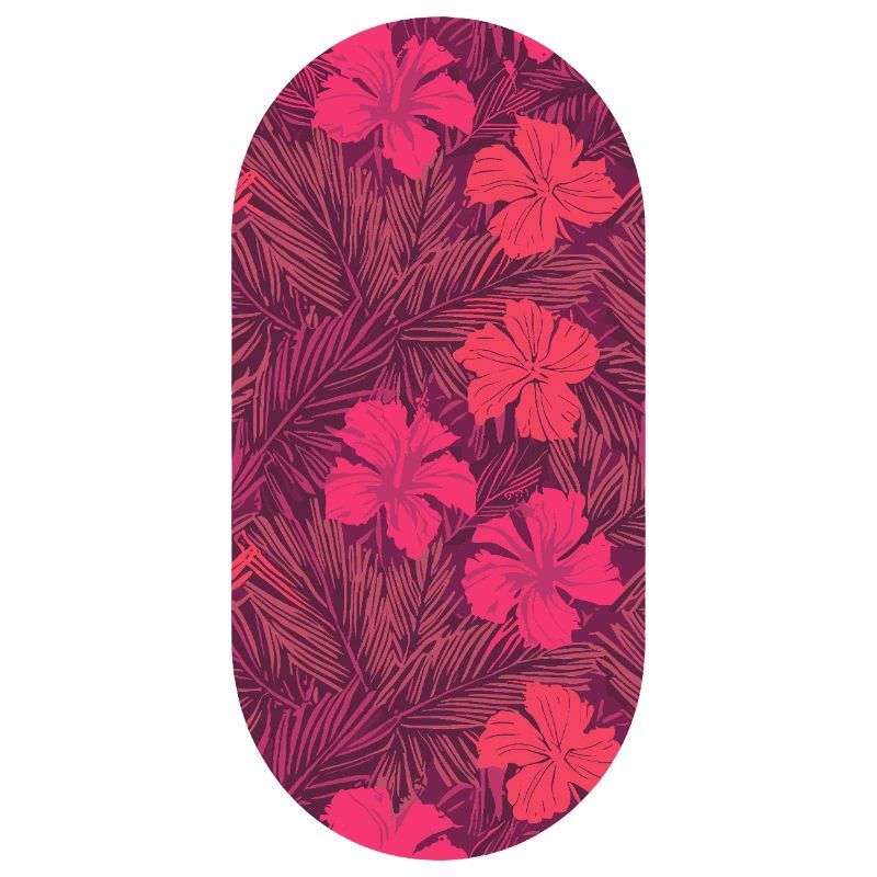 Tropischer Hibiskus-Flow im Neon-Lila