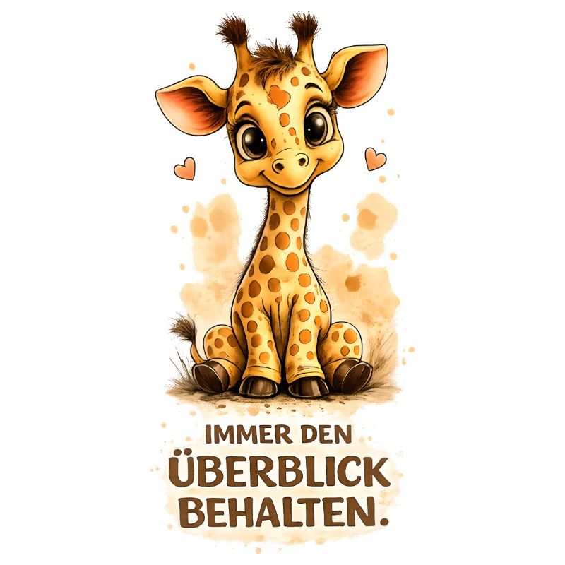 Giraffe mit Überblickspruch