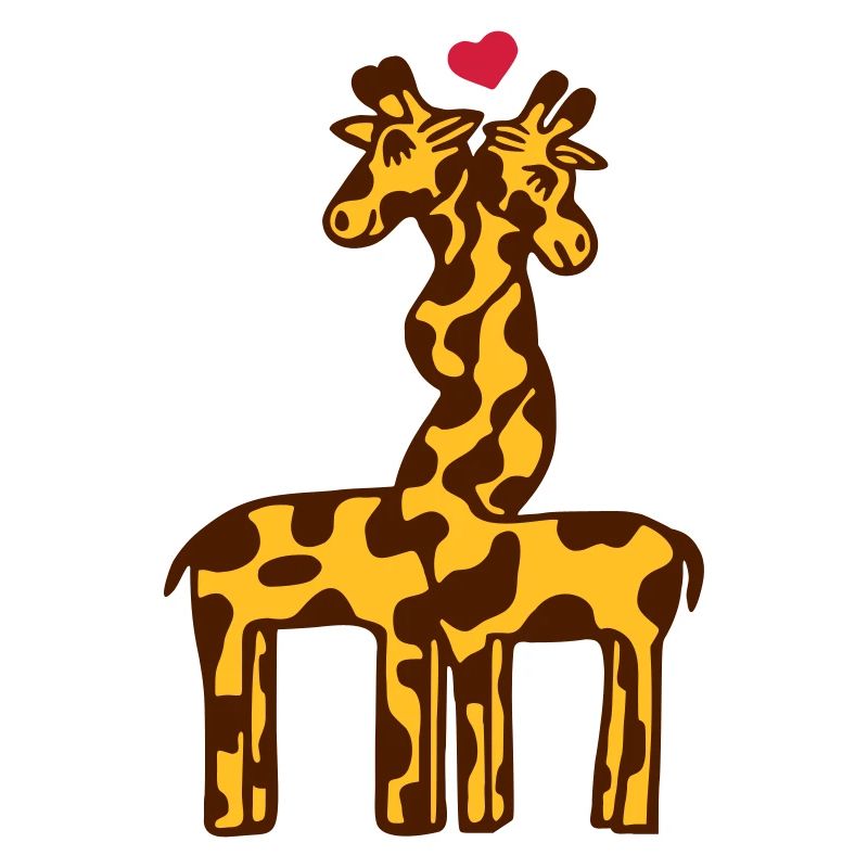 Verliebte Giraffen