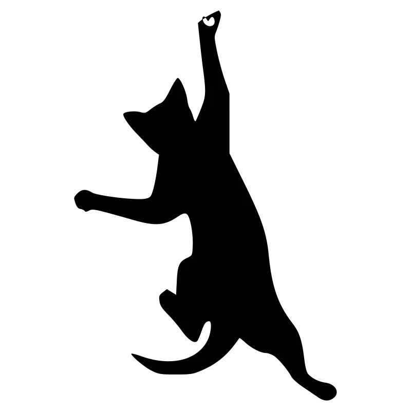 Katze hängt