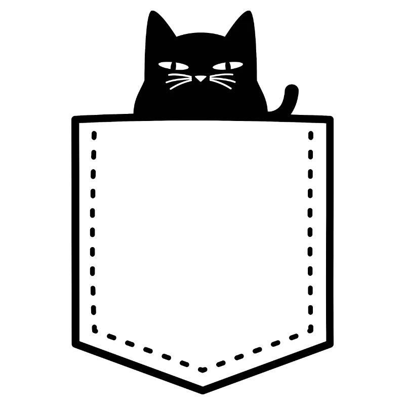 Katze in Brusttasche