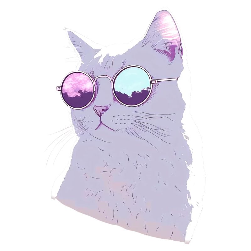 Katze mit Sonnenbrille
