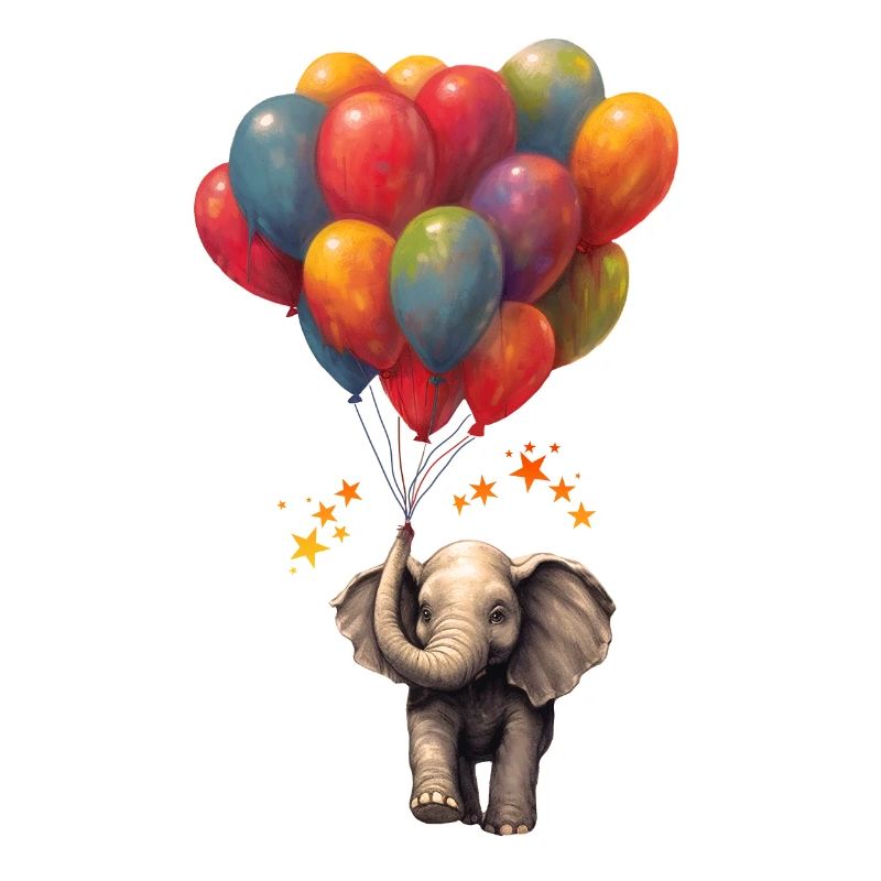 Elefant mit Luftballons