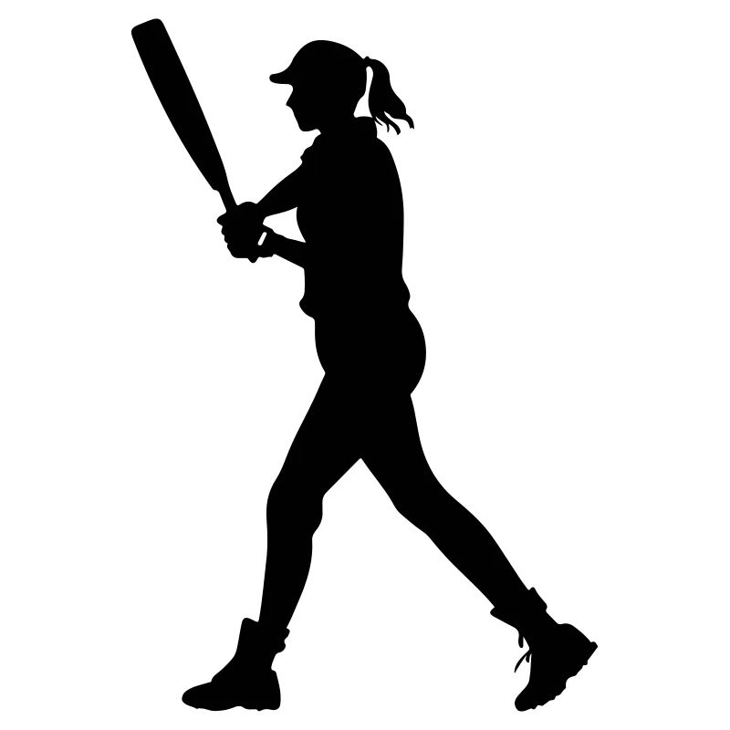 Cricket Frau Silhouette
