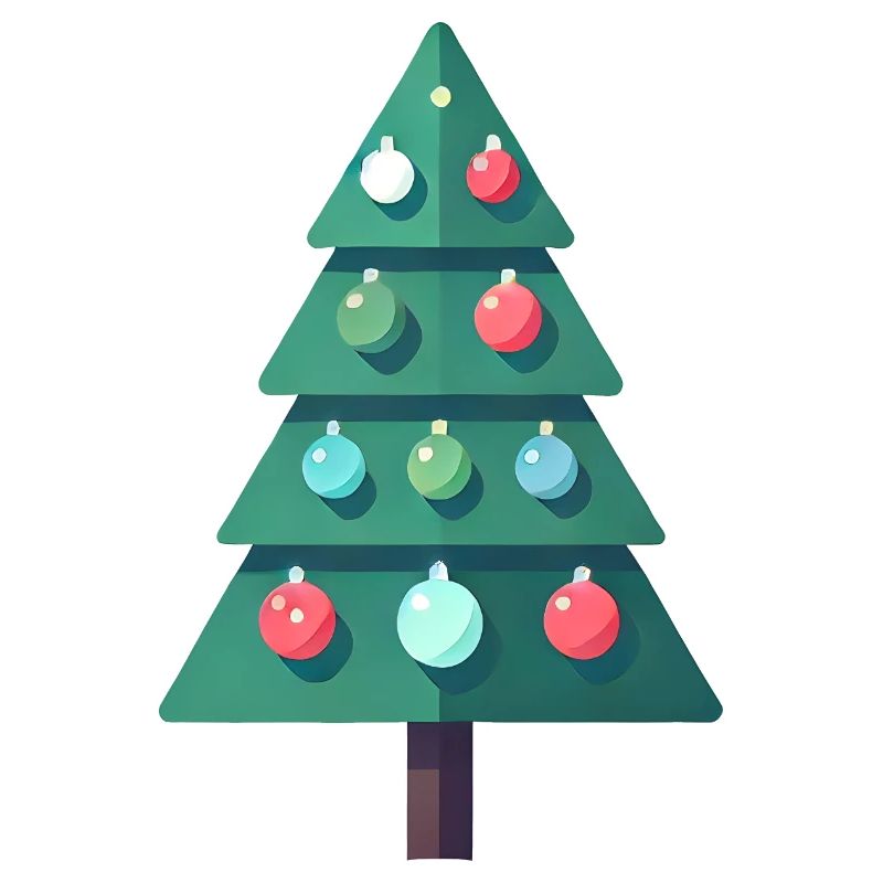 Tannenbaum mit Kugeln
