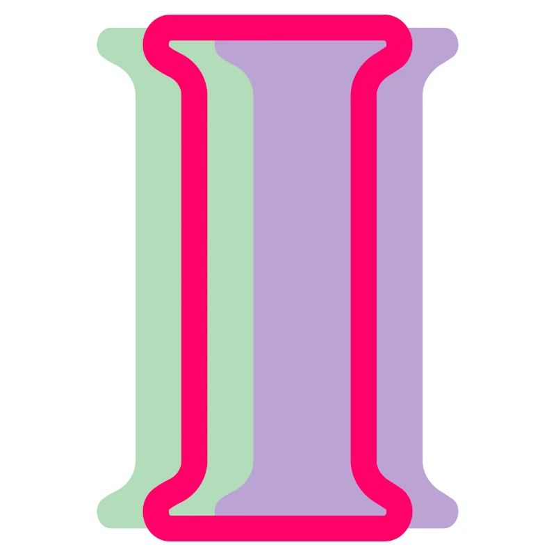 Mehrfarbiger Buchstabe i