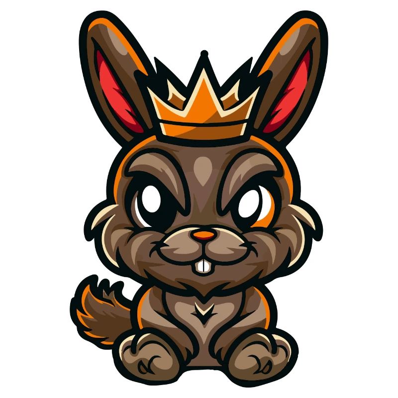 Hase Cartoon Krone