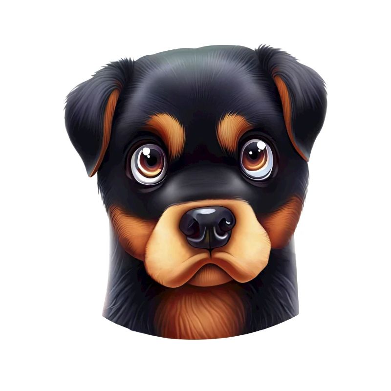 Charmanter Rottweiler-Blick