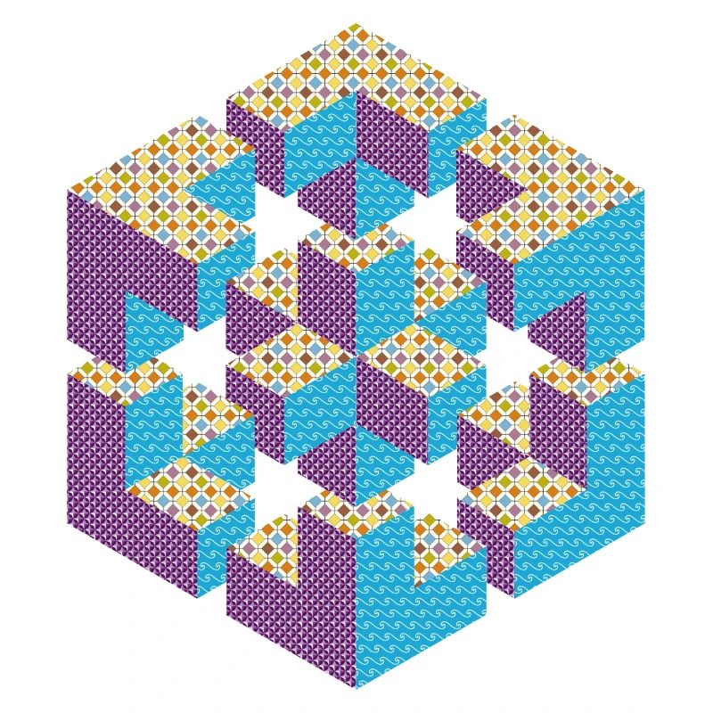 Figure impossible imagination géométrie cube Escher
