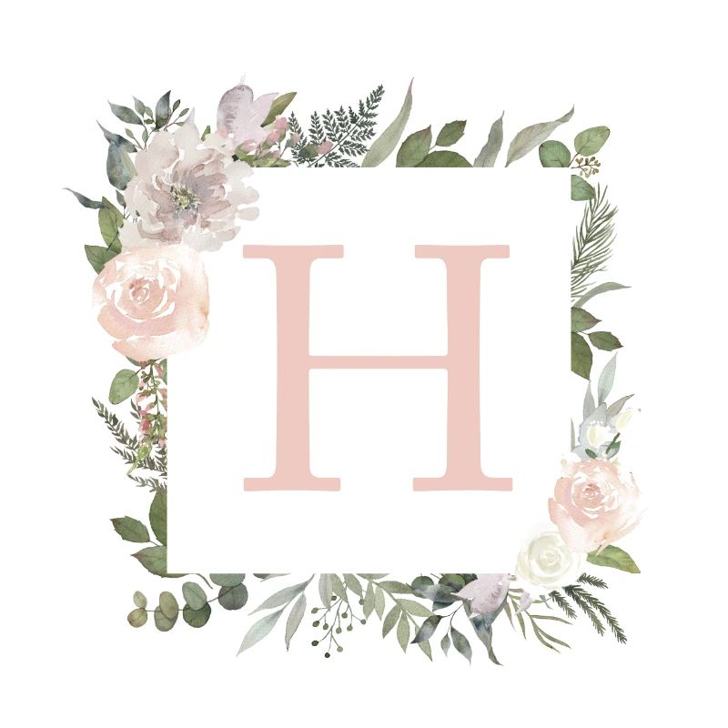 H Monogramm Eukalyptus-Boho