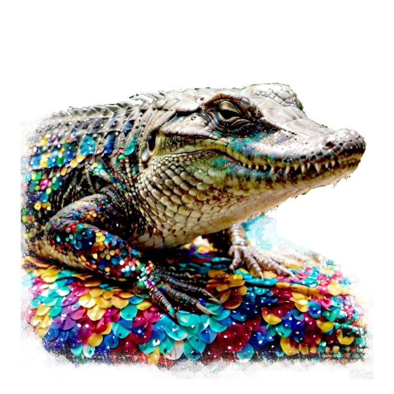 krokodil,bunt,pailetten,graffiti,gold,metallic