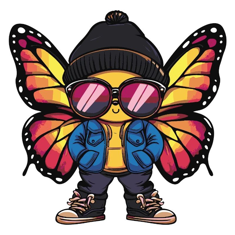 Papillon Bande dessinée cool