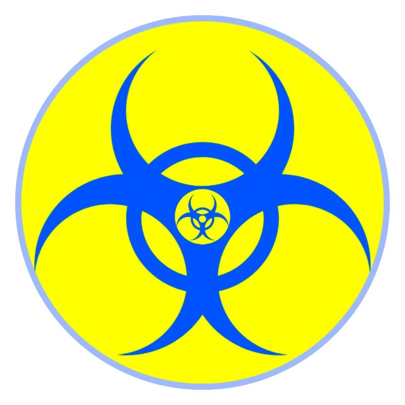 Elektrisch Blauer Biohazard-Wappen