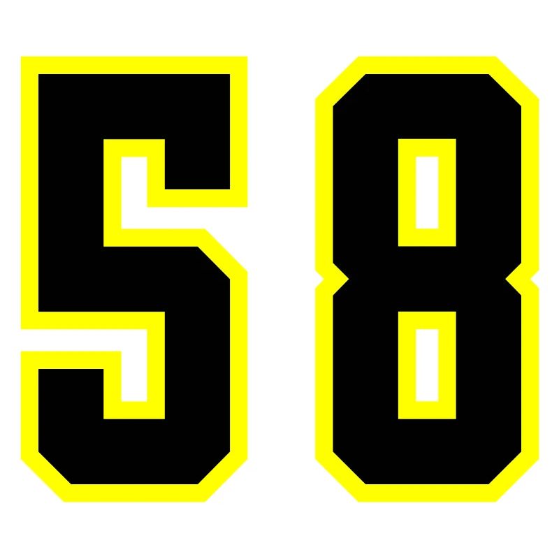 58 Zahl Trikot