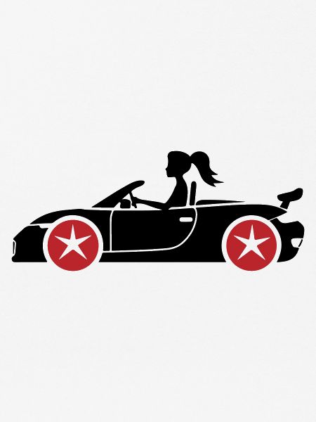 Frau Auto Cabrio
