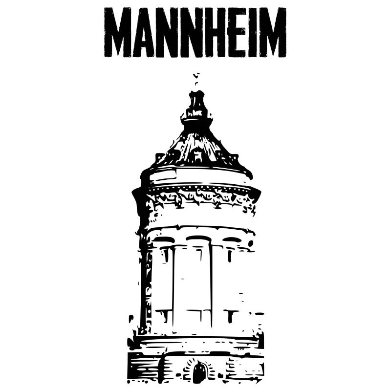 Mannheim Wasserturm Schwarz
