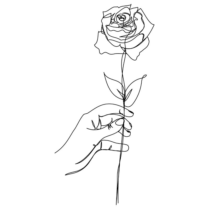 Handhalten rose