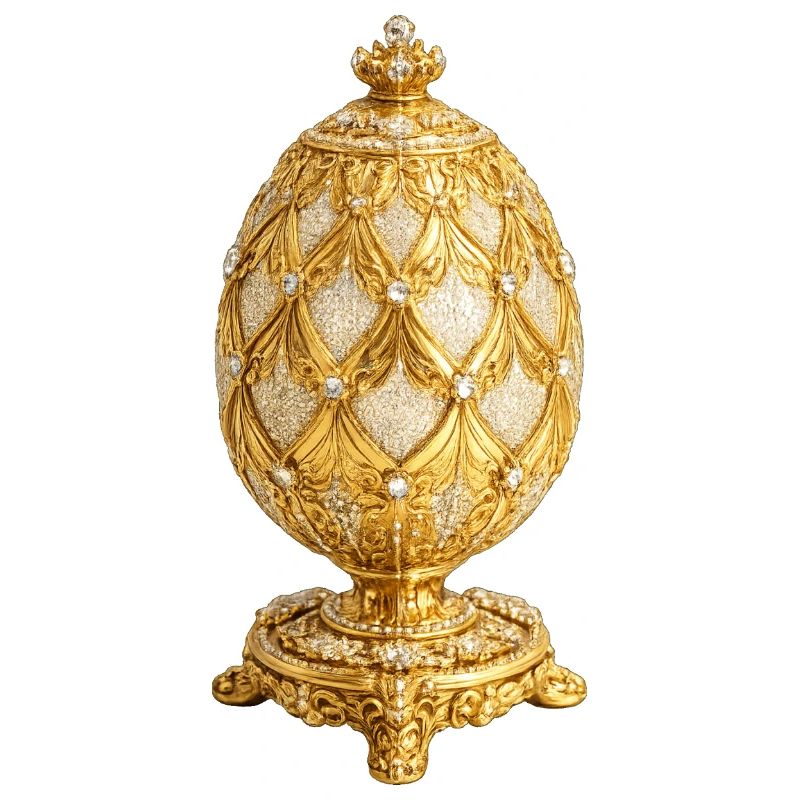Goldene Fabergé-Eierkunst