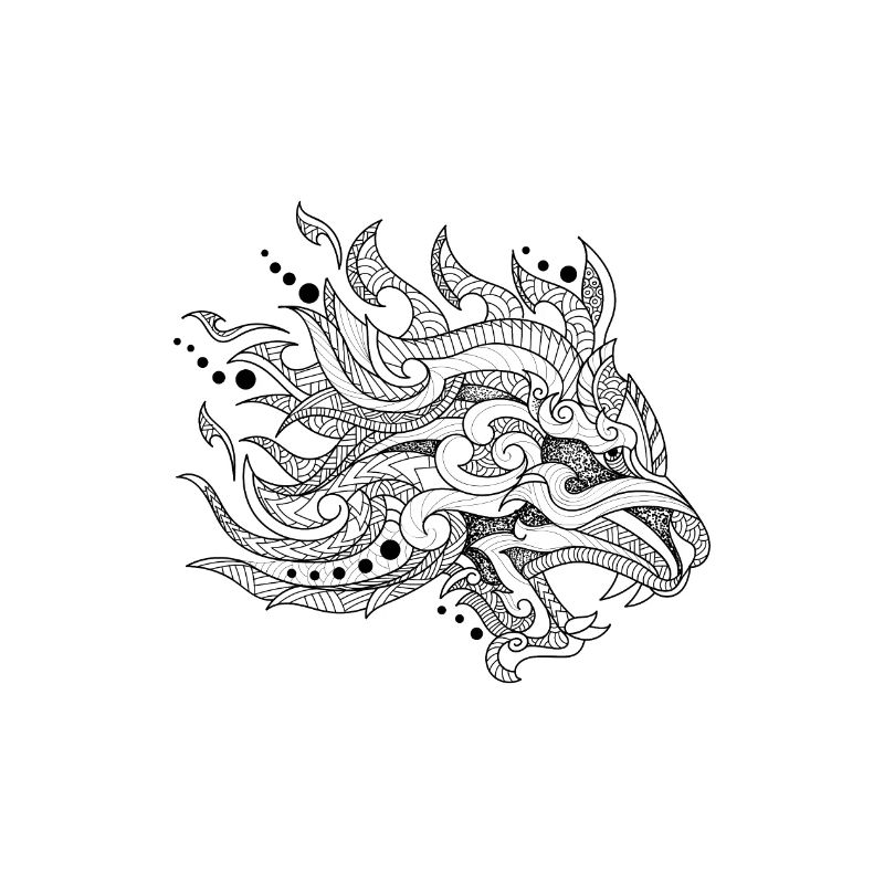 handgezeichnet drache