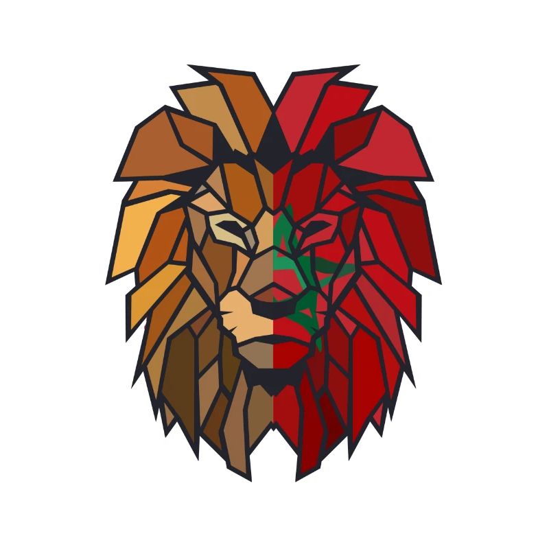 Marokko Löwe Polygon