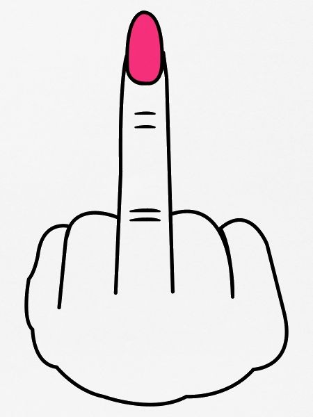 Mittelfinger Woman