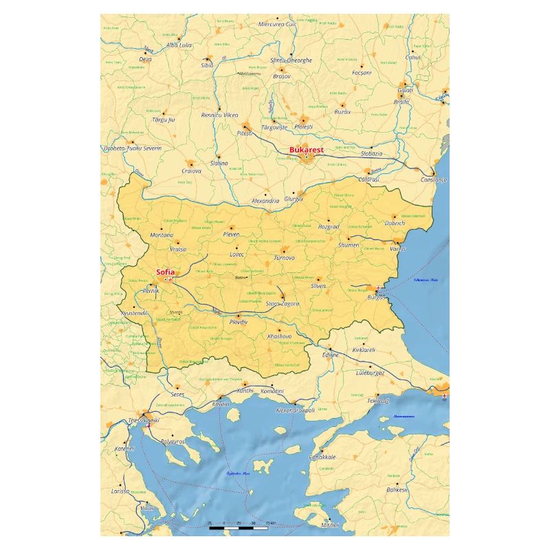 Bulgarien Karte