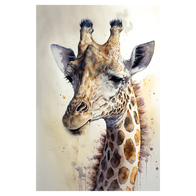 giraffe watercolour