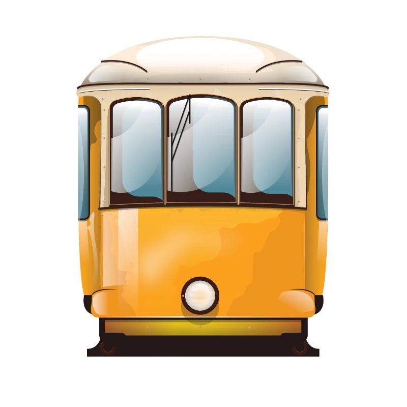 Gelbe Straßenbahn
