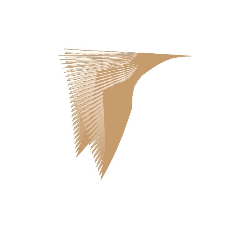 Beige Abstrakter Kolibri