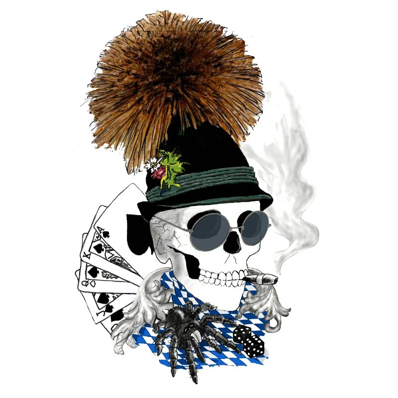 Wiesnskull mit Brille