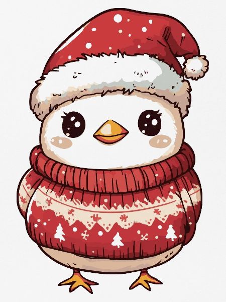 Huhn Weihnachten Comic