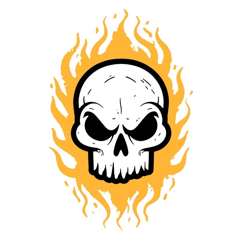 Flammen Totenkopf