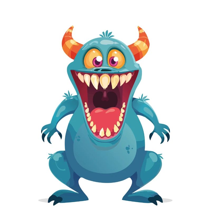 Blaues Dinosaurus Monster