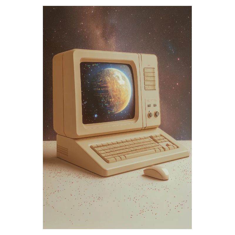 Retro Computer Meets Outer Space