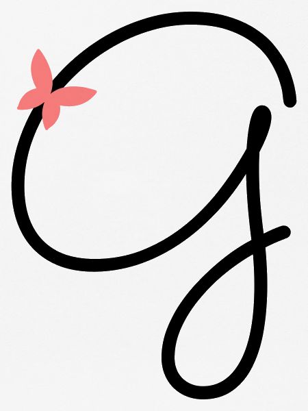 Buchstabe G Schmetterlingsbuchstabe