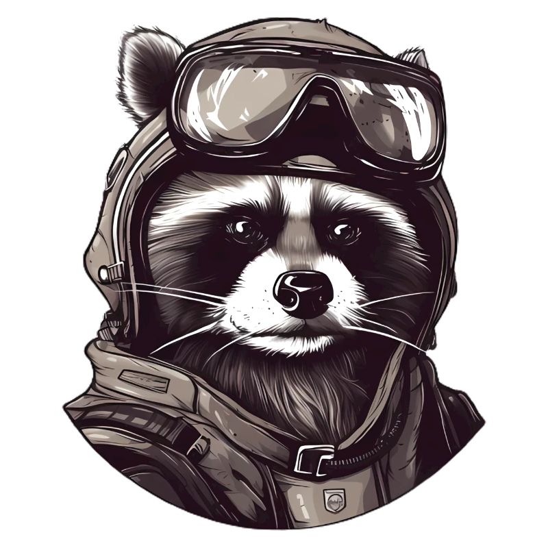 Waschbär Pilot