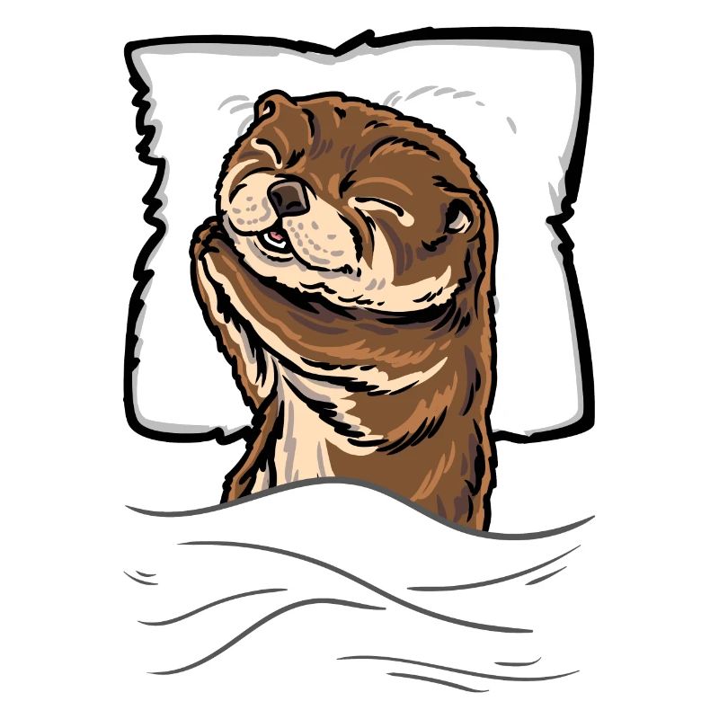 Lit de loutre de mer endormi