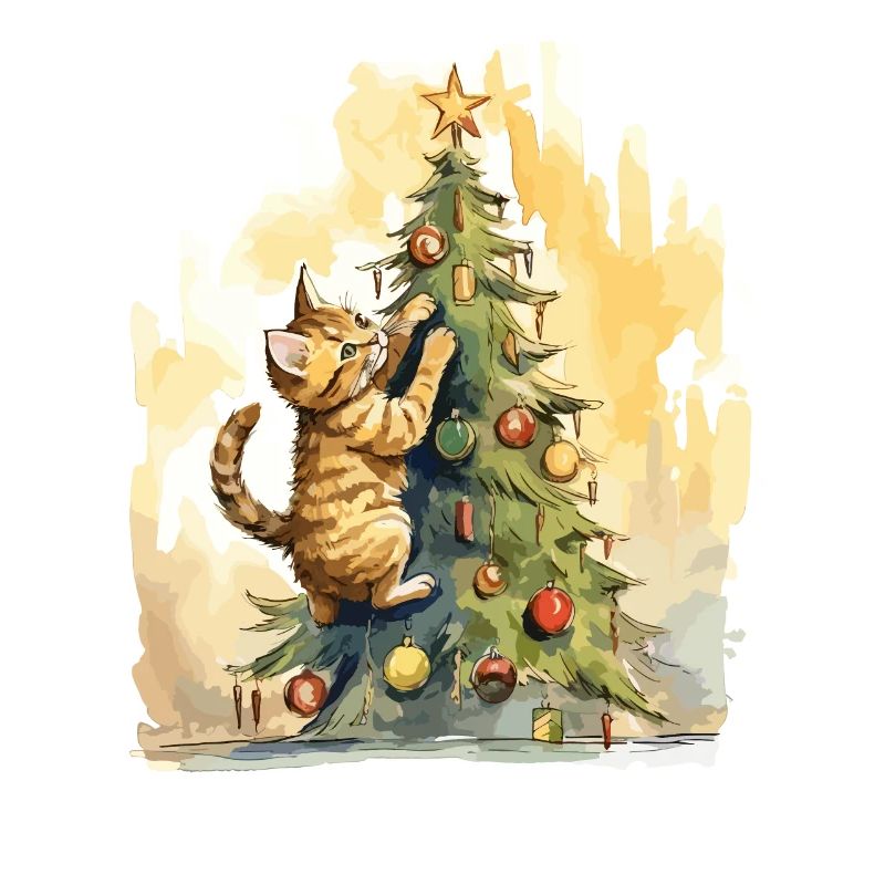 Christmas Tree Cats Cat Tree Kitten Gift