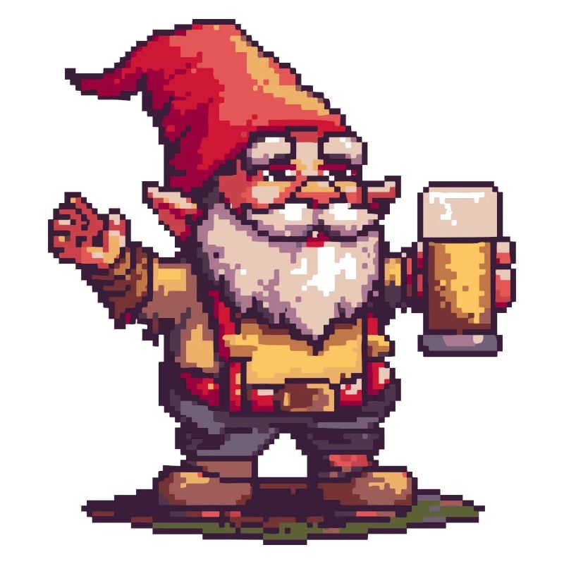 Gartenzwerg Bier Pixel